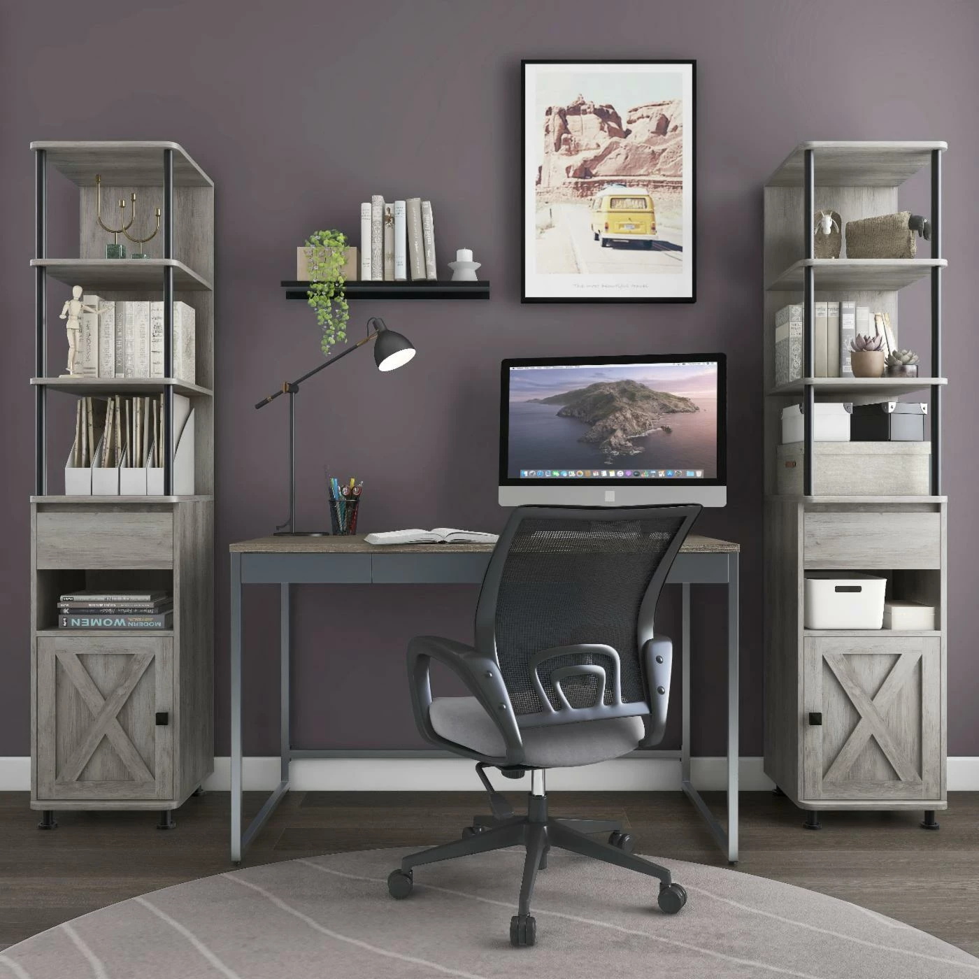 Outlet π Library & Wall Furniture Of America Valmy 72 In. Bookcase Tower β¨ - Image 4