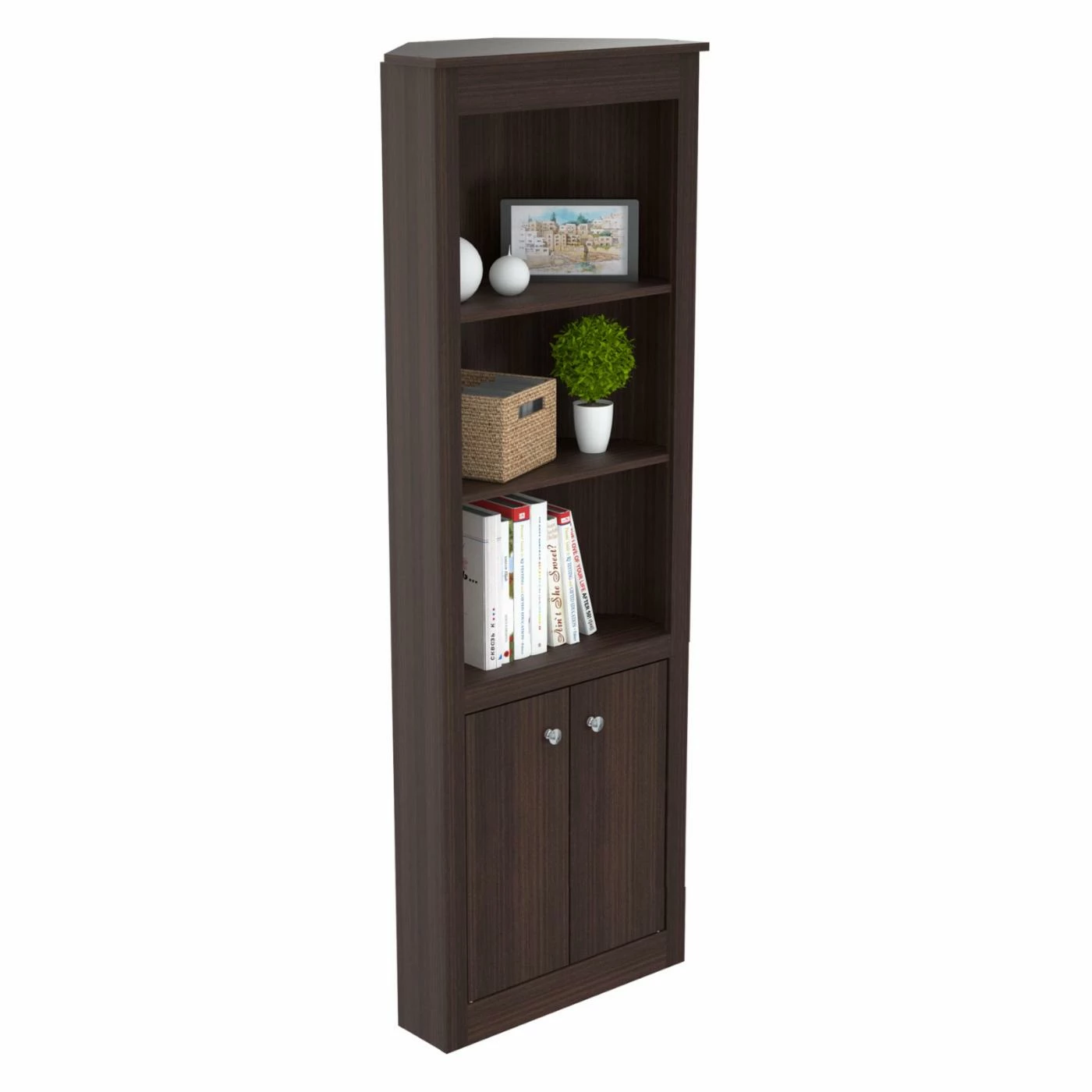 Wholesale 🔔 Inval 2 Door Corner Bookcase 🔥 - Image 4