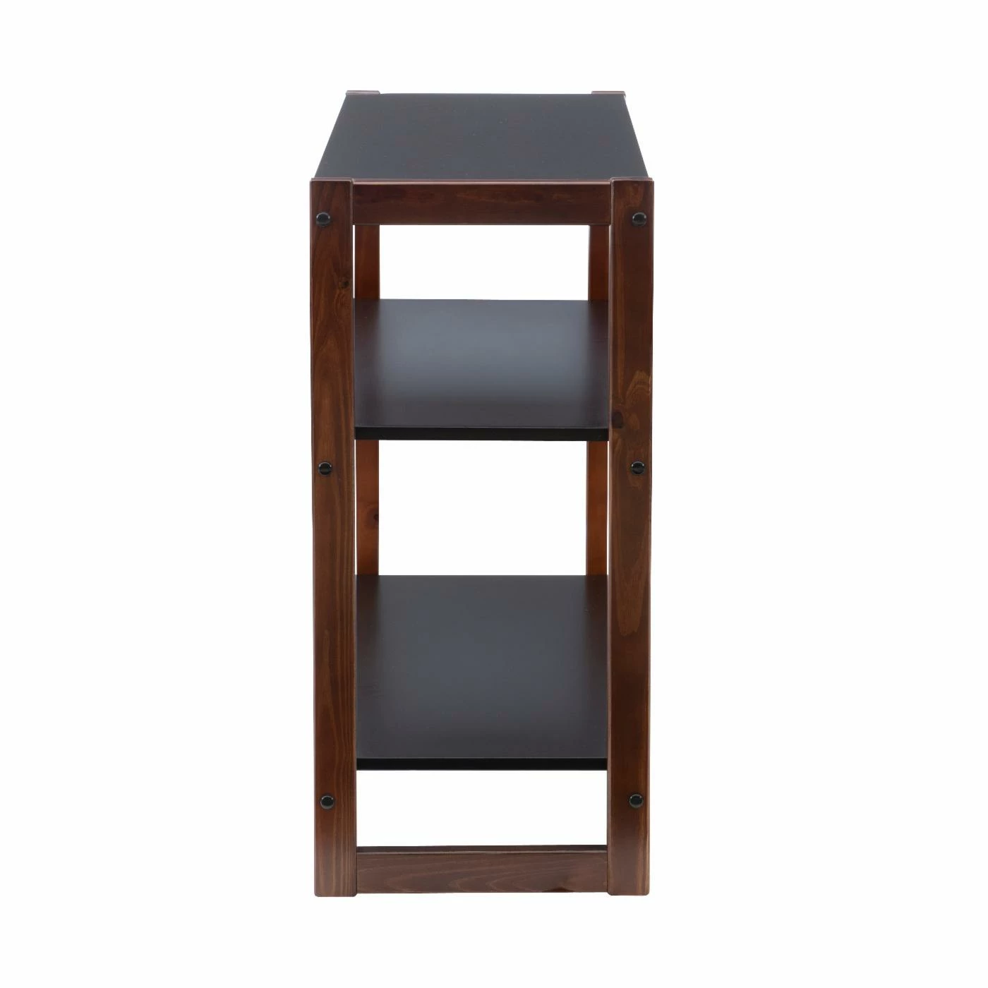Deals π Standard Linon Charles 3-Shelf Bookcase - Black/Walnut π― - Image 4