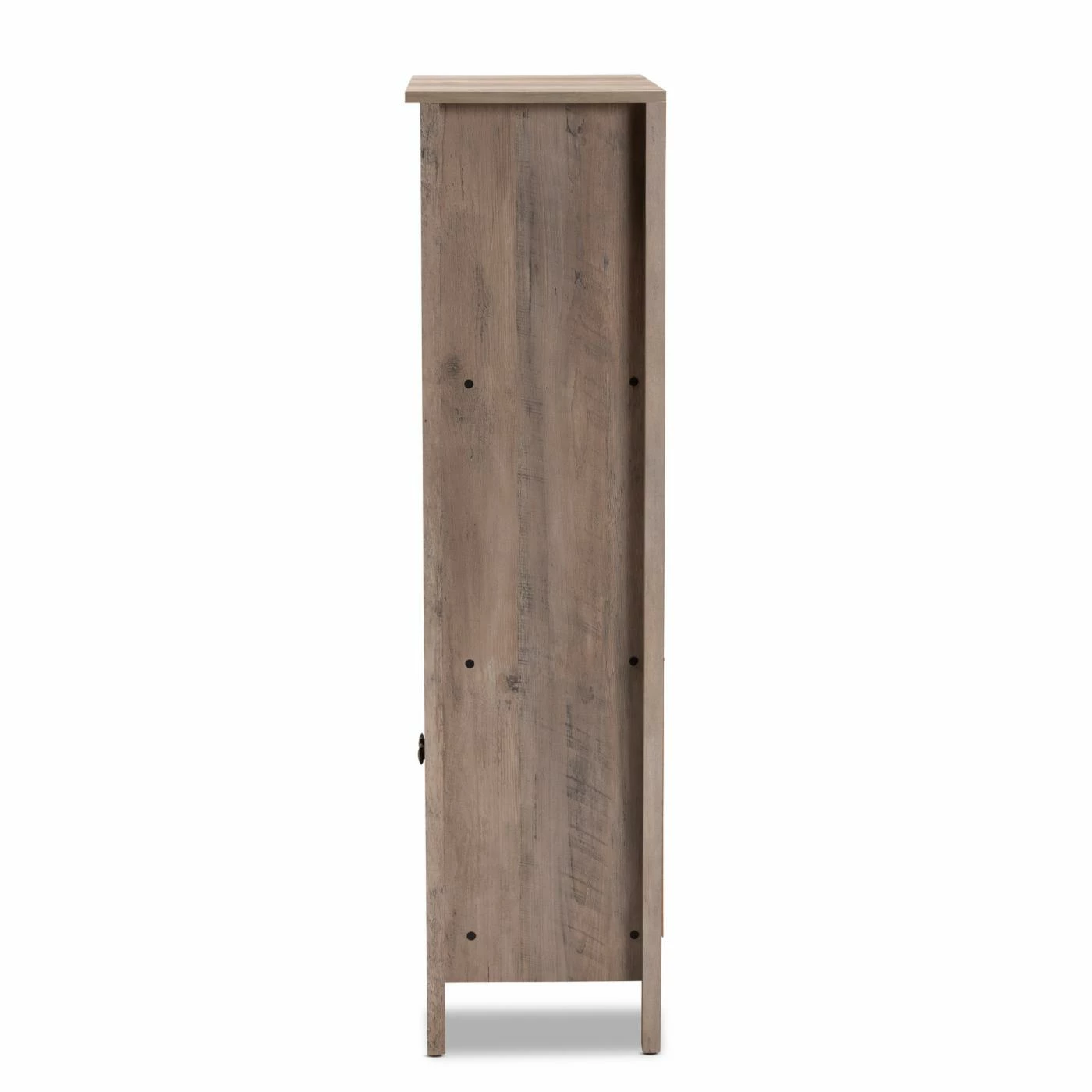 Outlet π Baxton Studio Derek Transitional Decorative Bookcase With Doors - Natural Oak π - Image 4