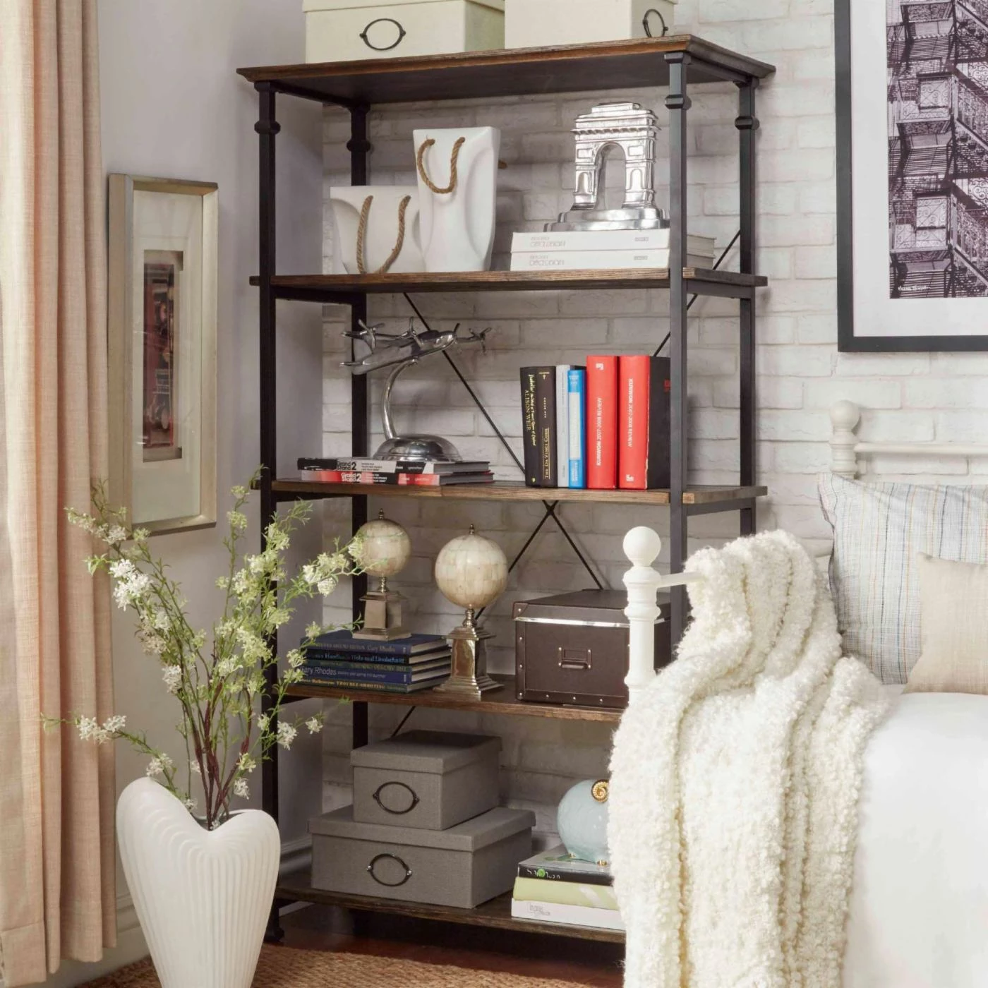 Best Sale 𧨠Weston Home Decorative 5 Shelf Bookcase π - Image 6