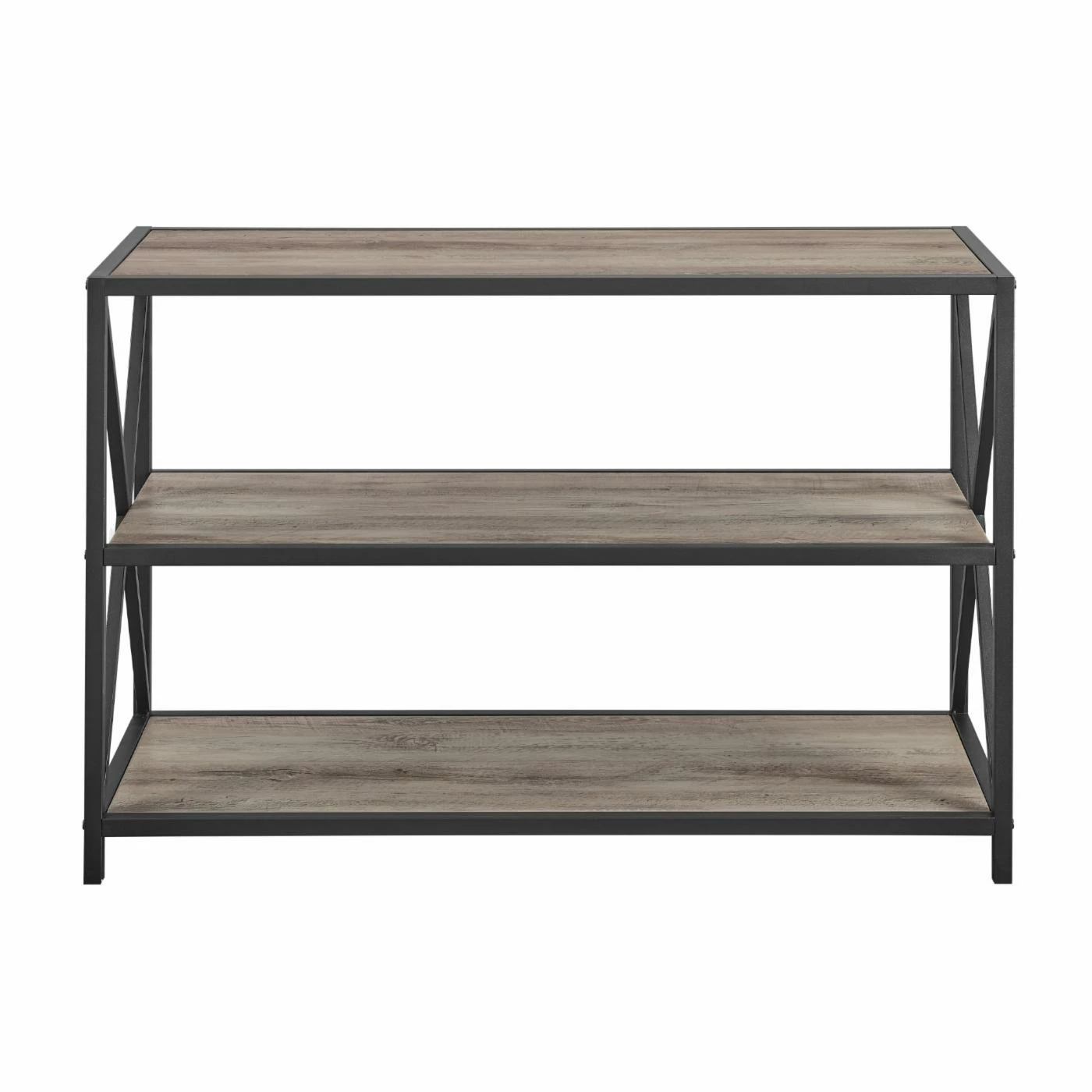 Cheapest π Standard Manor Park X-Frame Metal And Wood Media Bookshelf π― - Image 6