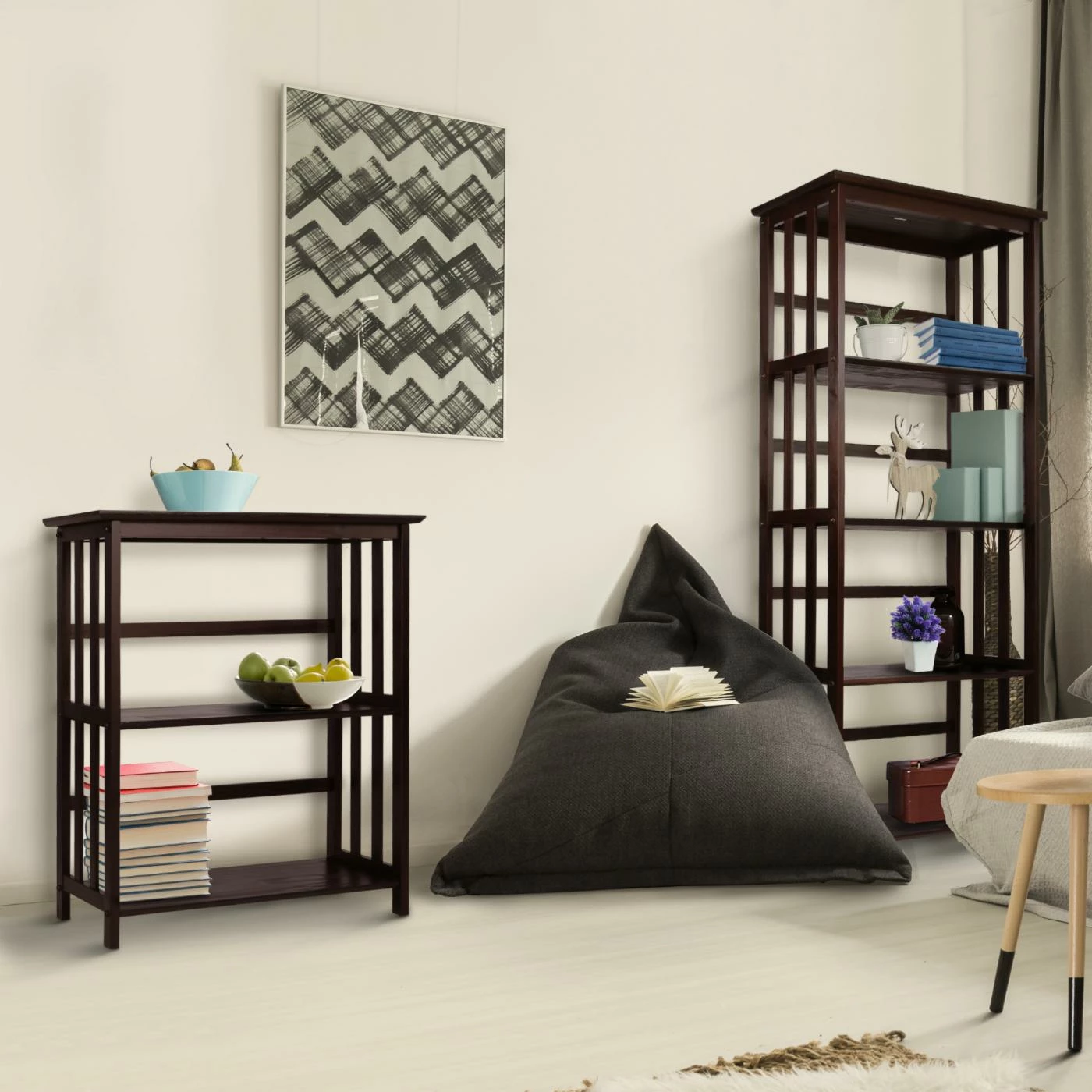 Coupon π€© Yu Shan Standard Mission Style 5-Tier Wood Bookcase β¨ - Image 7