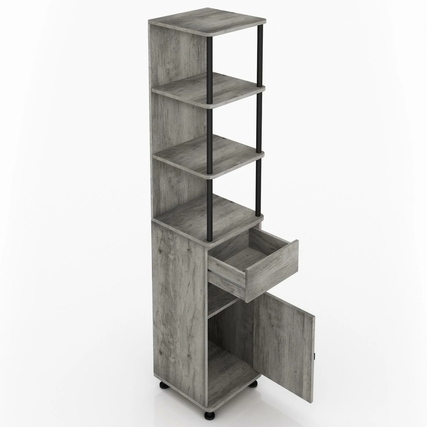 Outlet π Library & Wall Furniture Of America Valmy 72 In. Bookcase Tower β¨ - Image 8