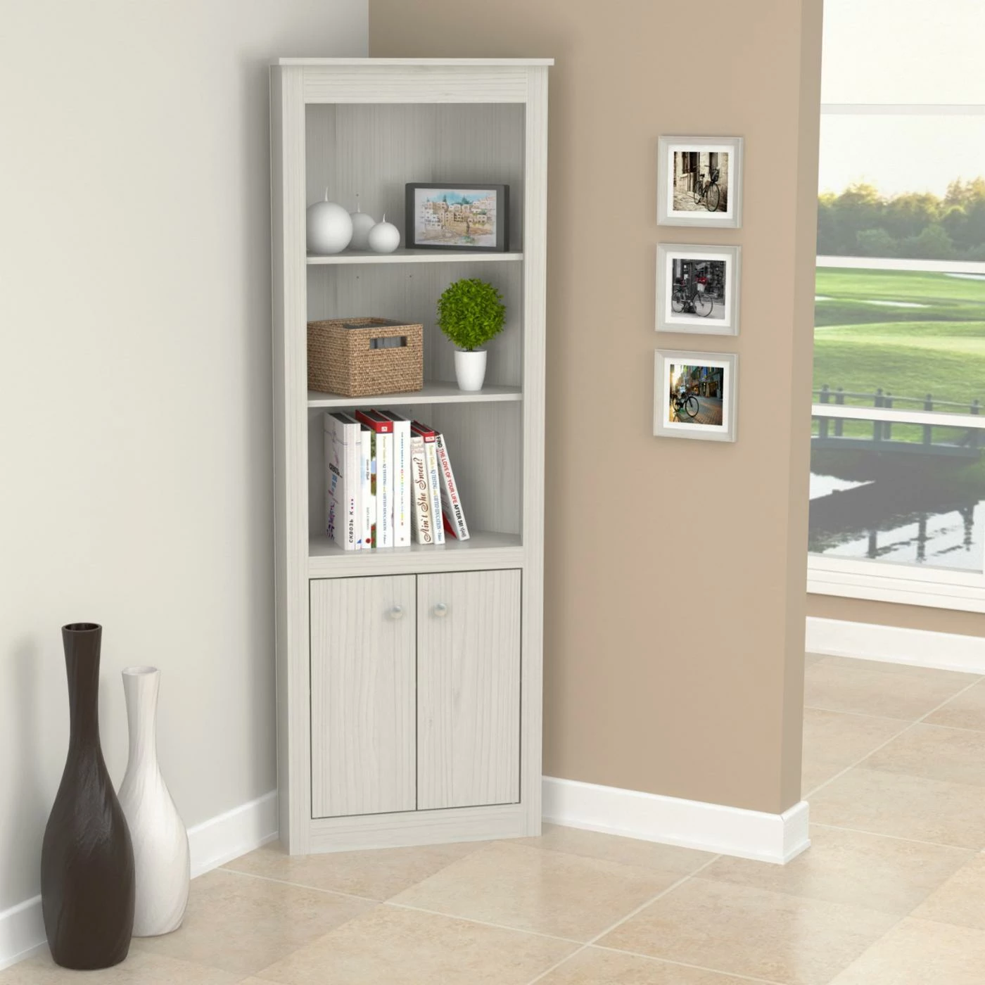 Wholesale 🔔 Inval 2 Door Corner Bookcase 🔥 - Image 8