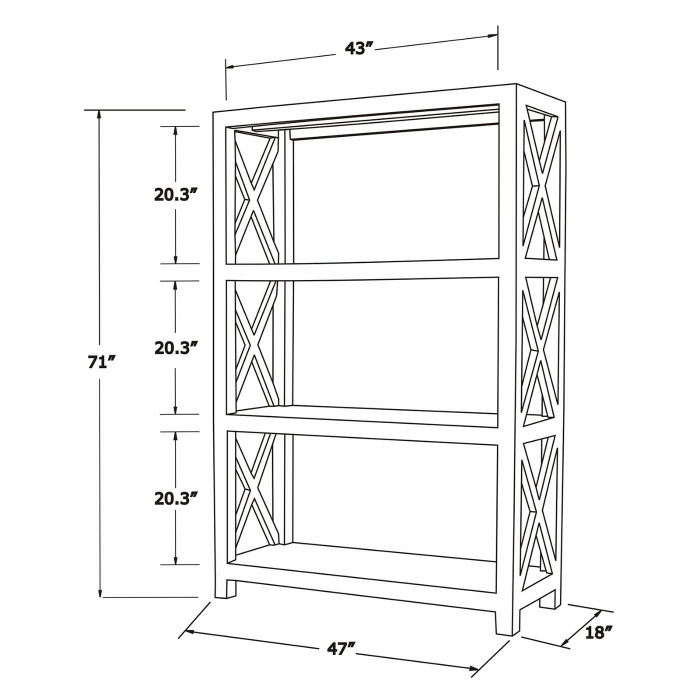 Buy 𧨠Decorative East At Main Bradford Rubberwood Bookcase β€οΈ - Image 8