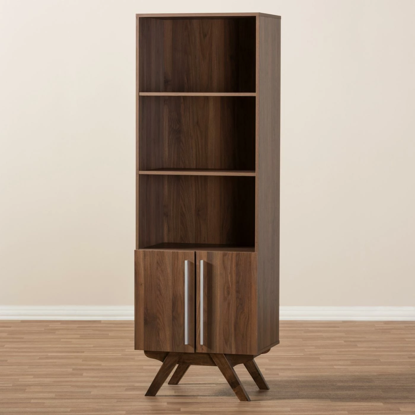 Hot Sale β€οΈ Decorative Baxton Studio Ashfield Mid-Century Modern Wood Bookcase π₯ - Image 8