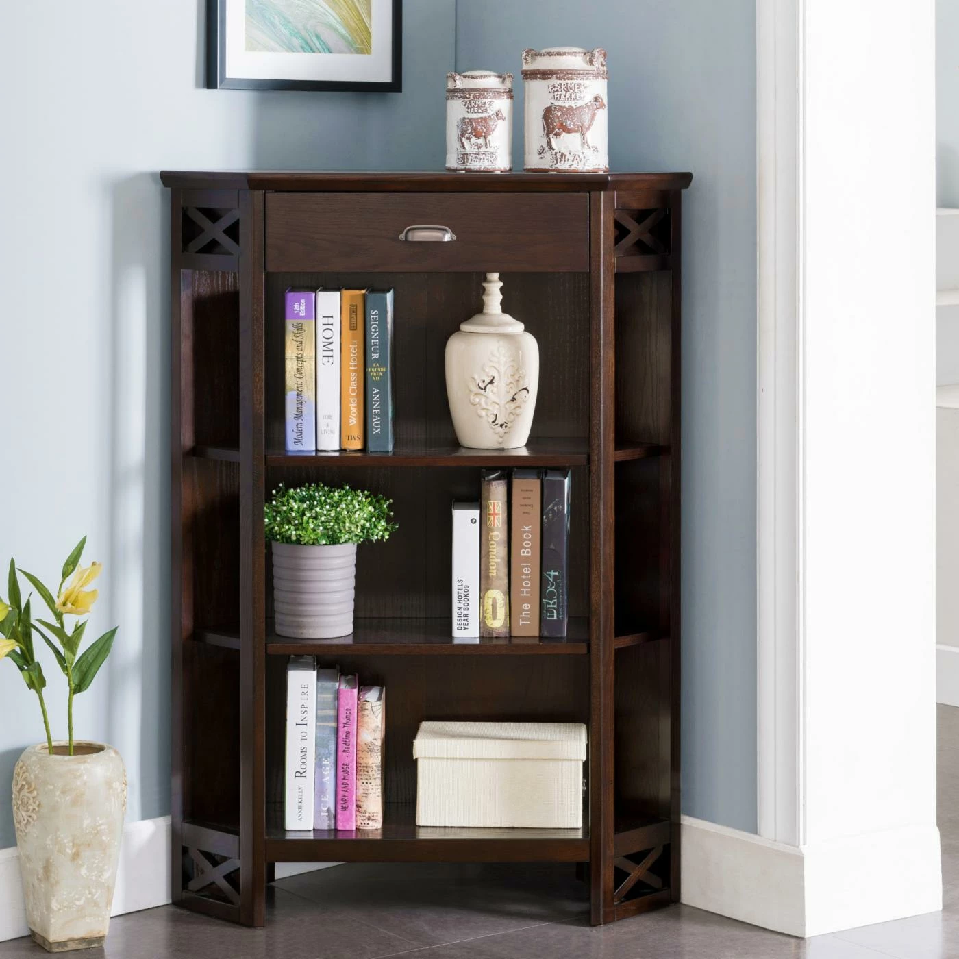 Best reviews of π€© Leick Home Riley Holliday 3 Shelf Corner Bookcase β¨ - Image 9