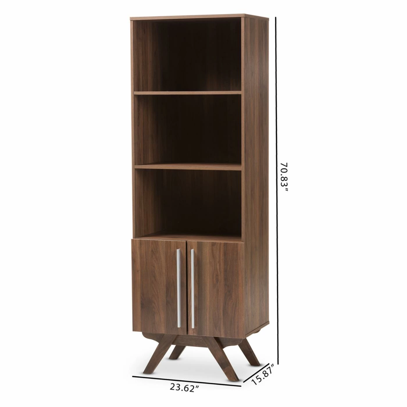 Hot Sale β€οΈ Decorative Baxton Studio Ashfield Mid-Century Modern Wood Bookcase π₯ - Image 9