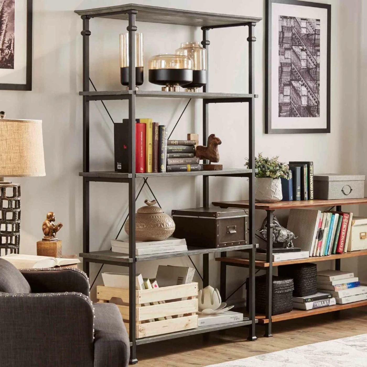 Best Sale 𧨠Weston Home Decorative 5 Shelf Bookcase π - Image 10