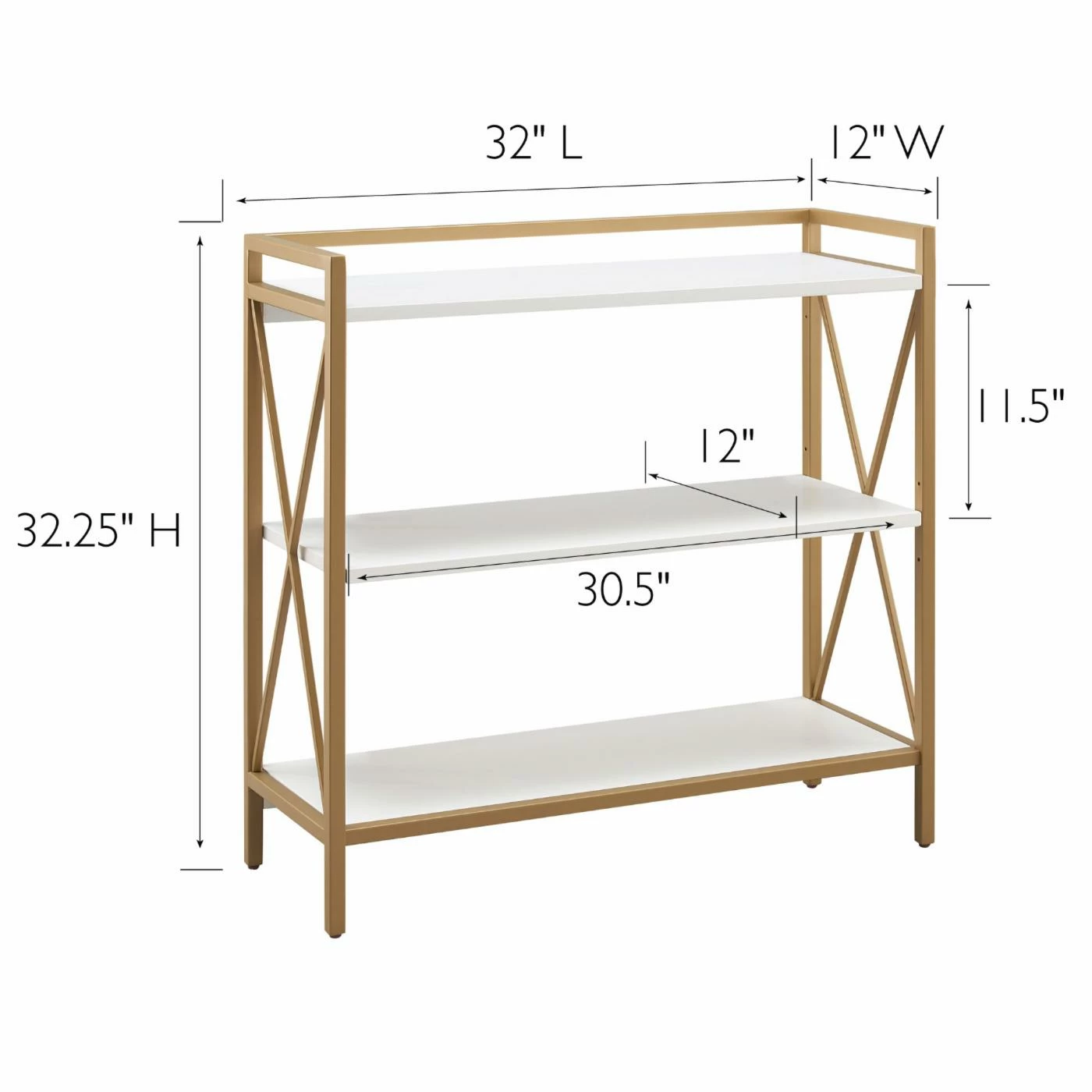 Deals π Decorative Leick Home Claudette Low Open Back Bookshelf β€οΈ - Image 7