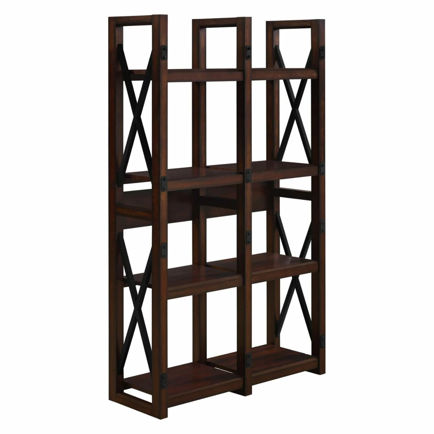 Promo π Decorative Altra Furniture Wildwood Standard Bookcase - Mahogany π₯ - Image 3