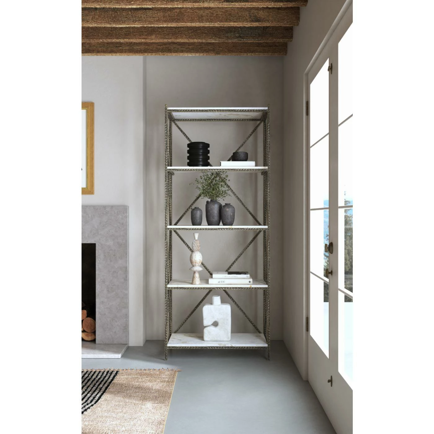 Coupon π Hooker Furniture Commerce And Market Metal And Stone Etagere Bookcase βοΈ - Image 2
