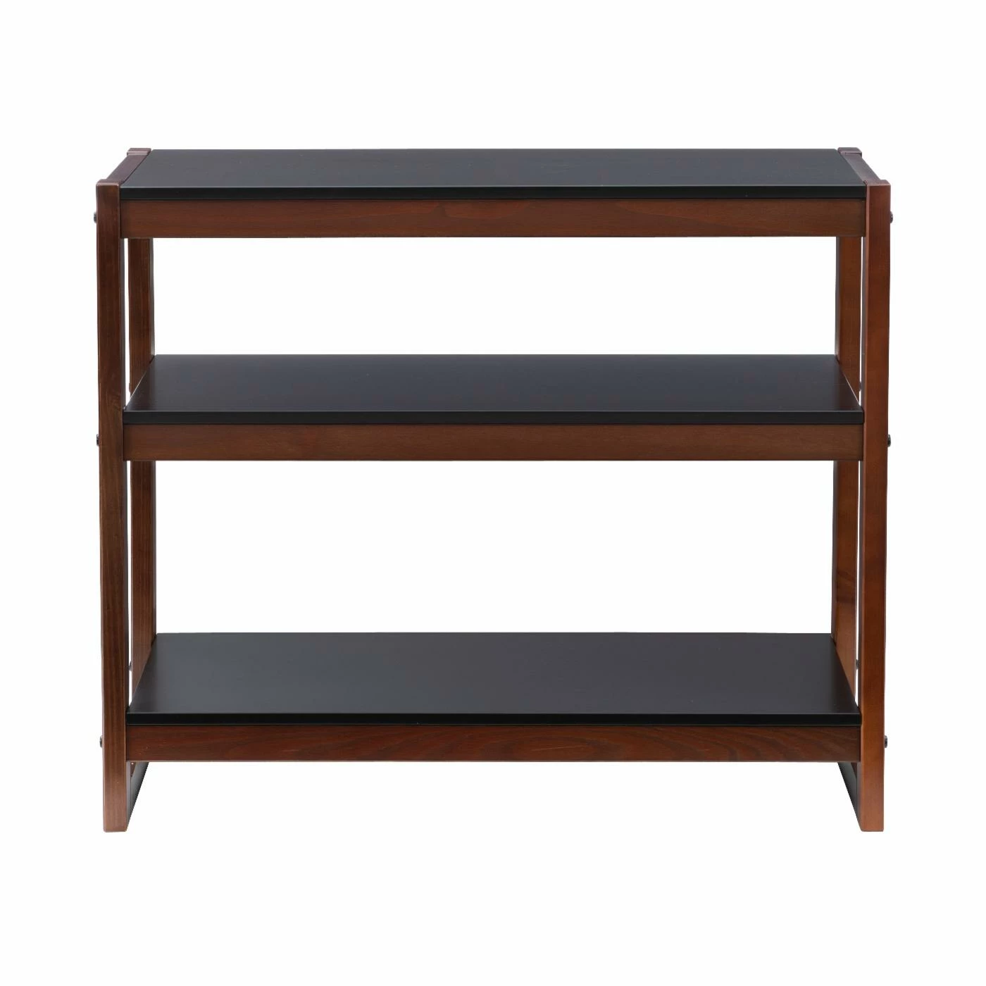 Deals π Standard Linon Charles 3-Shelf Bookcase - Black/Walnut π― - Image 3