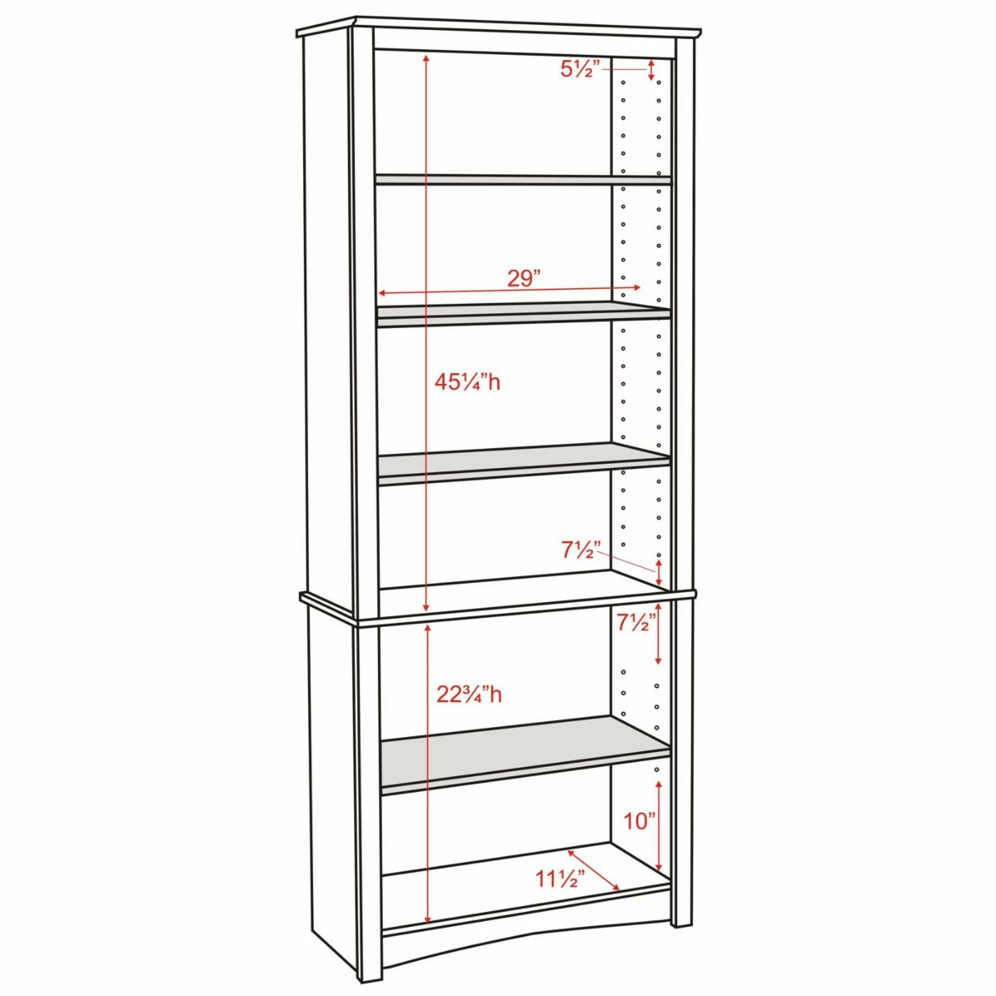 Budget π€© Standard Prepac 6 Shelf Bookcase - Espresso π - Image 3