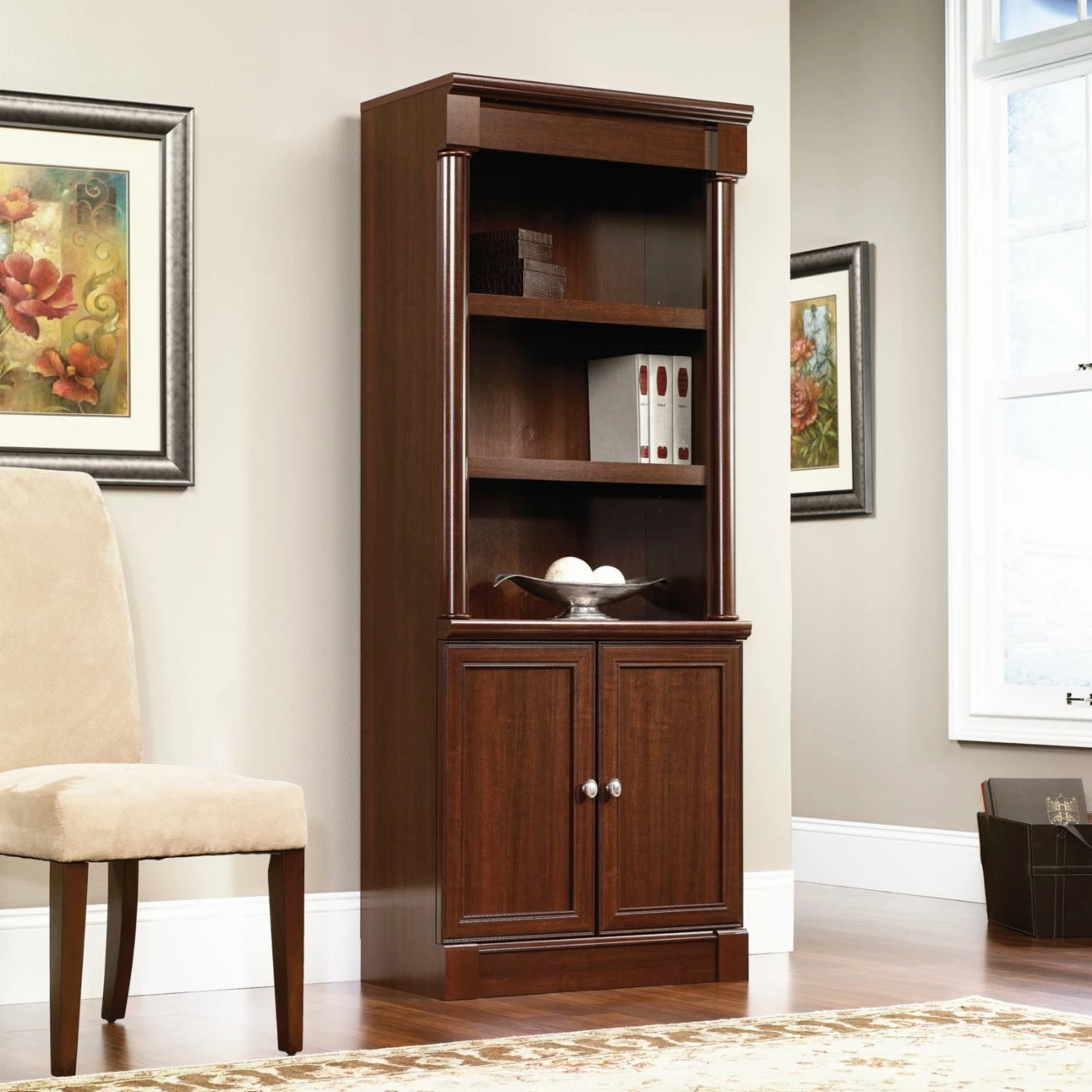 Discount π― Decorative Sauder Palladia Library Bookcase With Doors - Select Cherry π― - Image 3