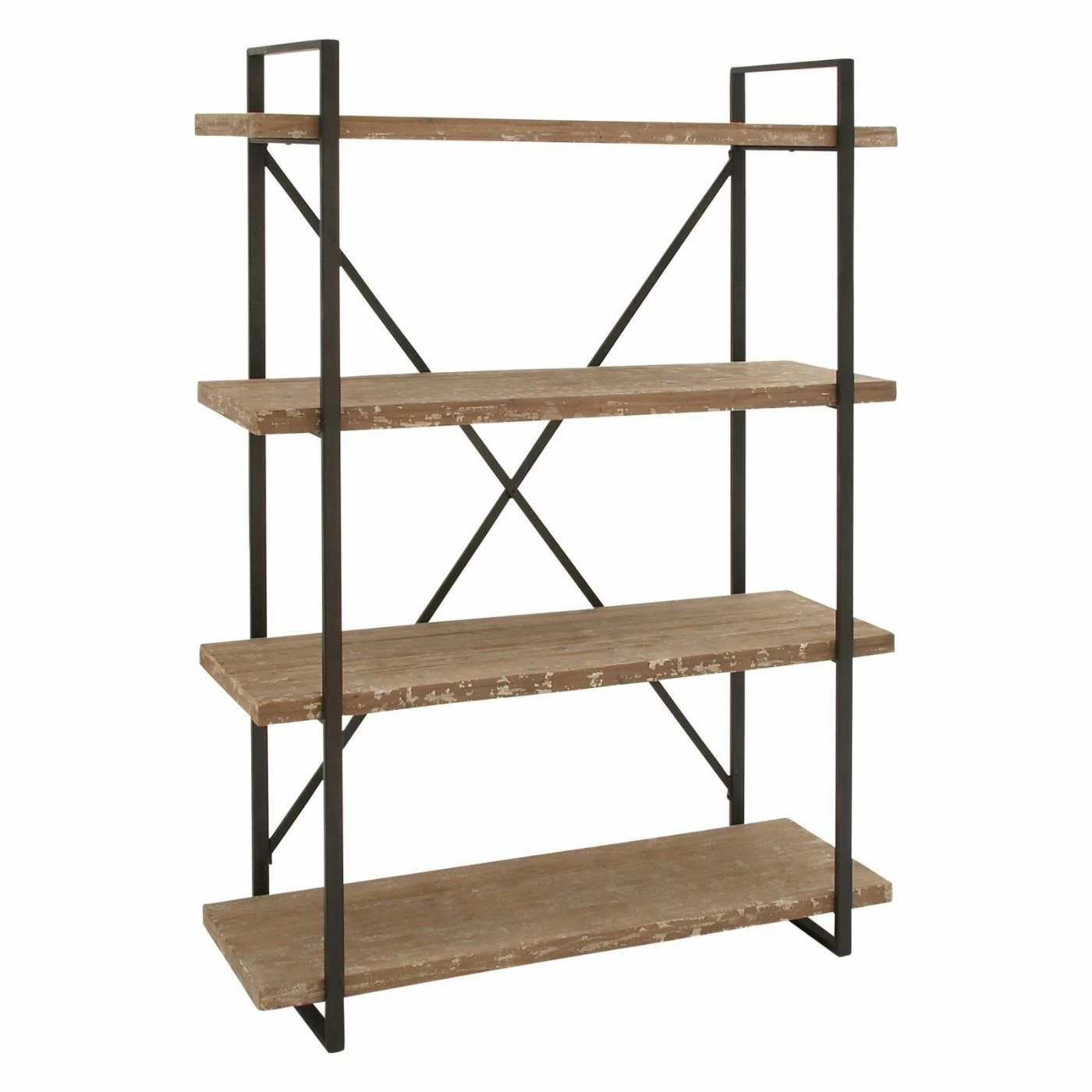 Deals π Standard DecMode 4-Tiered Modern Metal And Wood Bookcase β¨ - Image 3