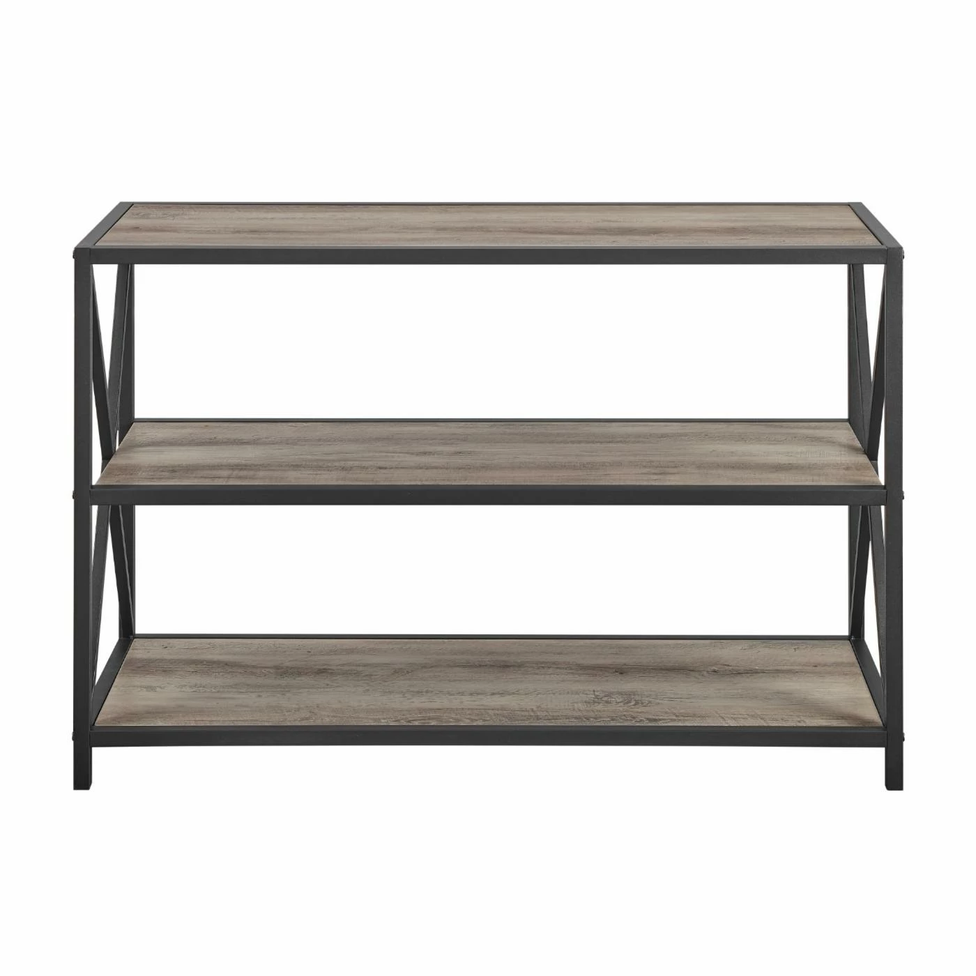 Cheapest π Standard Manor Park X-Frame Metal And Wood Media Bookshelf π― - Image 3