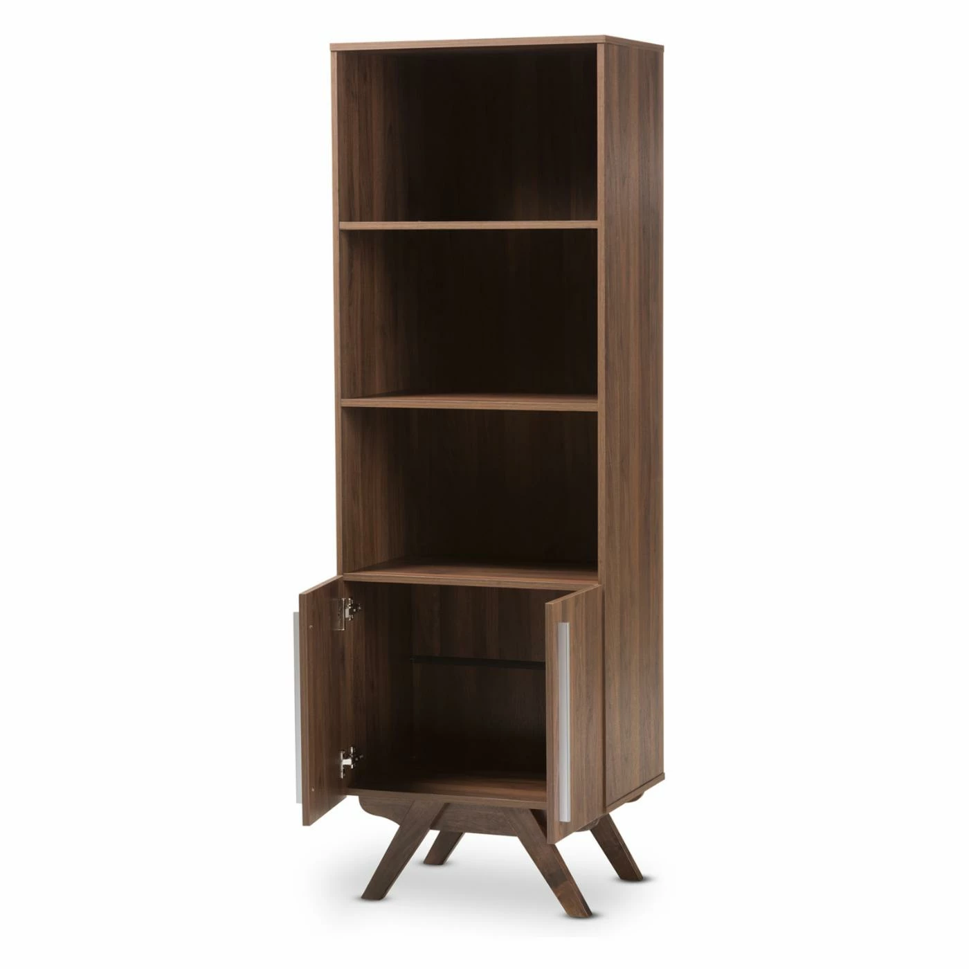 Hot Sale β€οΈ Decorative Baxton Studio Ashfield Mid-Century Modern Wood Bookcase π₯ - Image 3