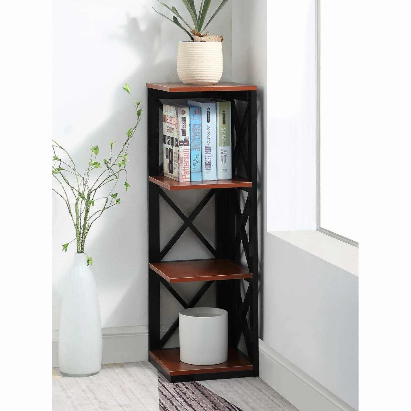 Best Pirce ⭐ Convenience Concepts Oxford 3 Tier Corner Bookcase ⌛ - Image 2