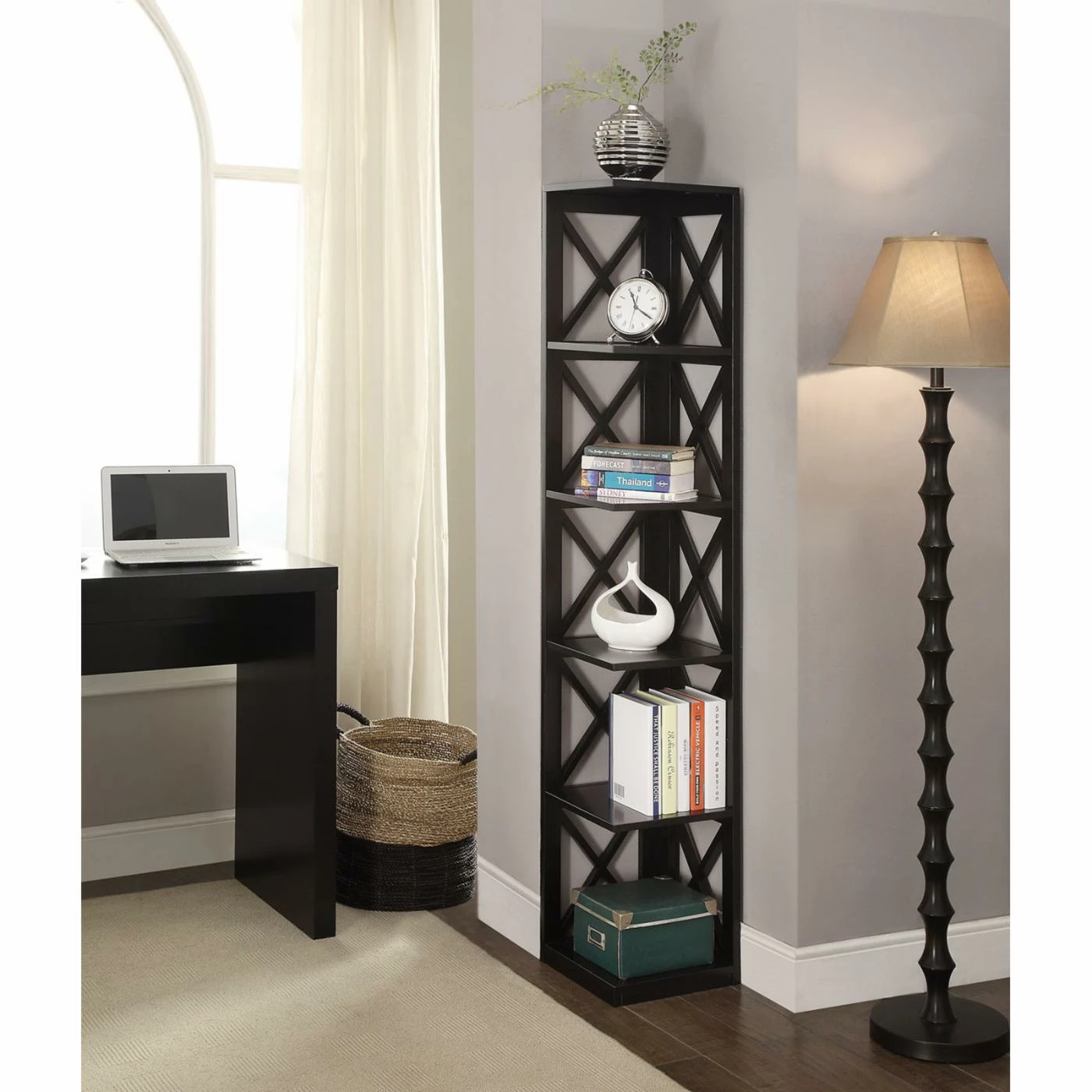 New β Convenience Concepts Oxford 5 Tier Corner Bookcase π€© - Image 2