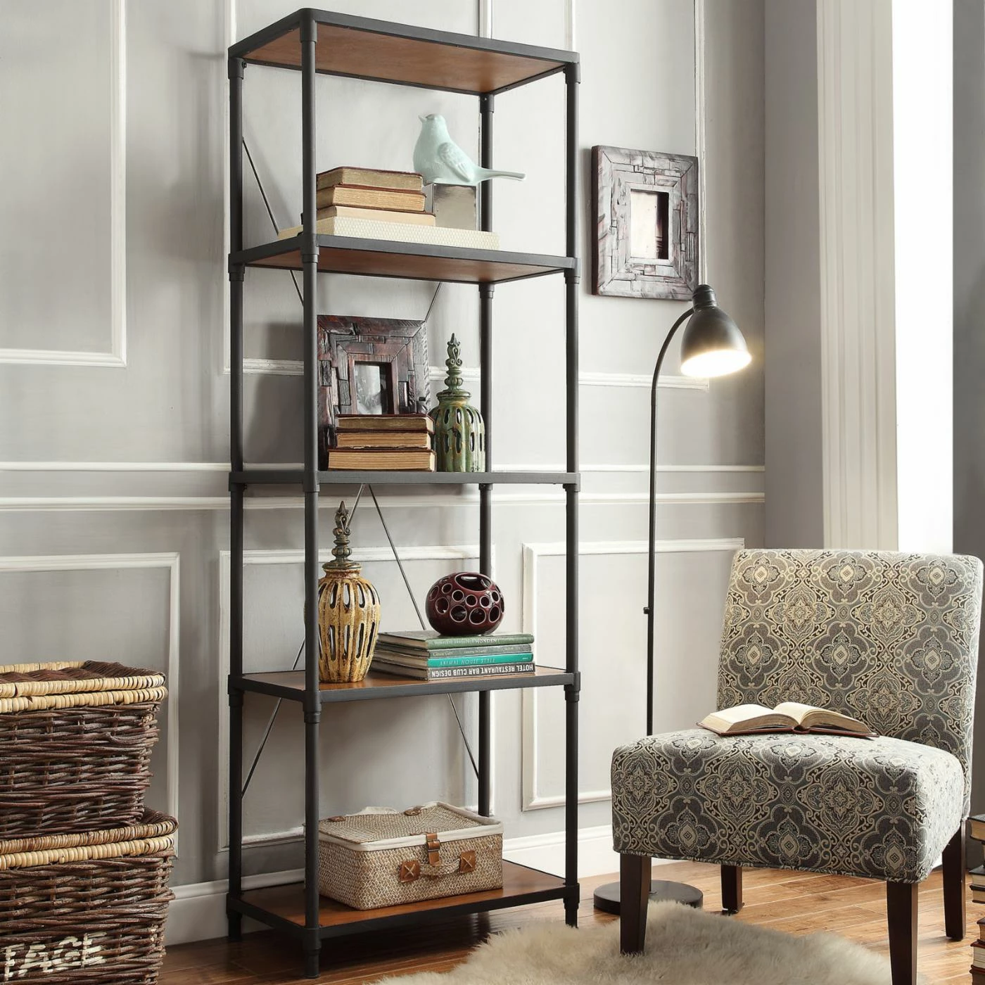 Discount β Weston Home 4 Shelf Decorative Bookcase - Brown π€© - Image 2