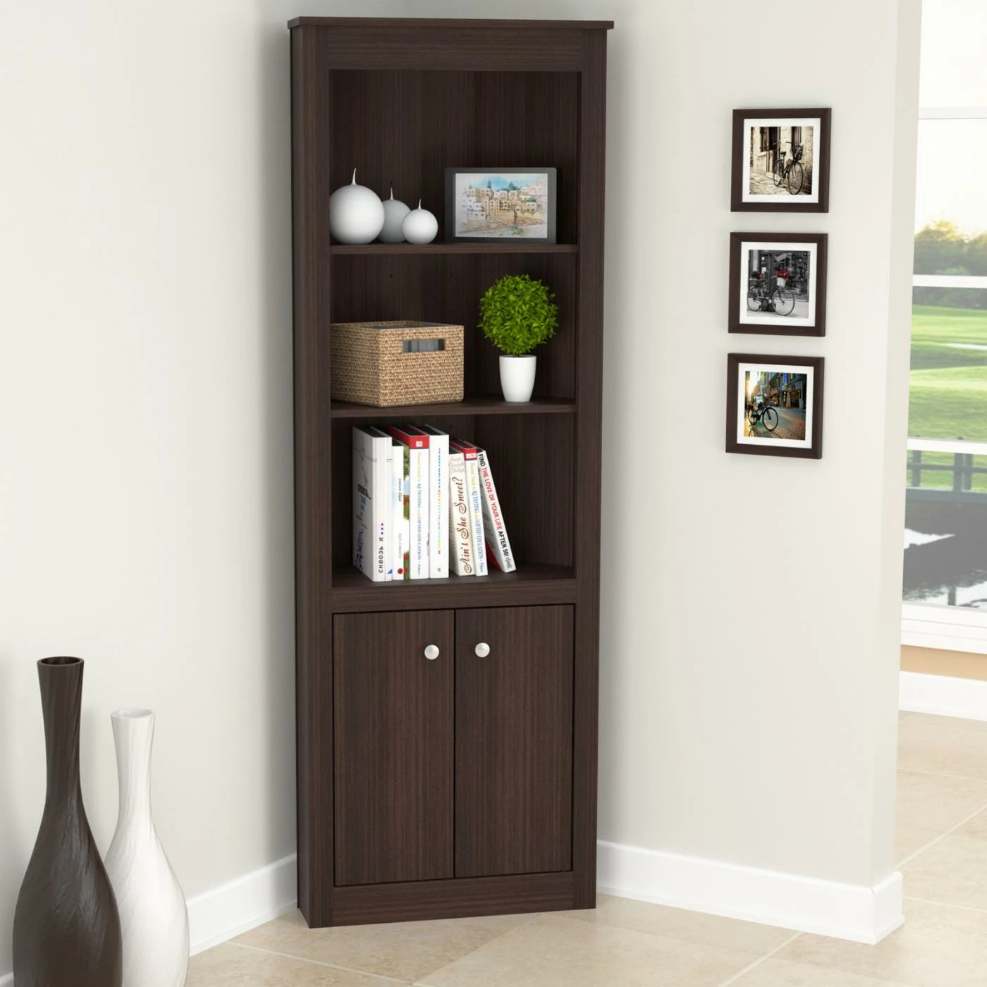 Wholesale 🔔 Inval 2 Door Corner Bookcase 🔥 - Image 2