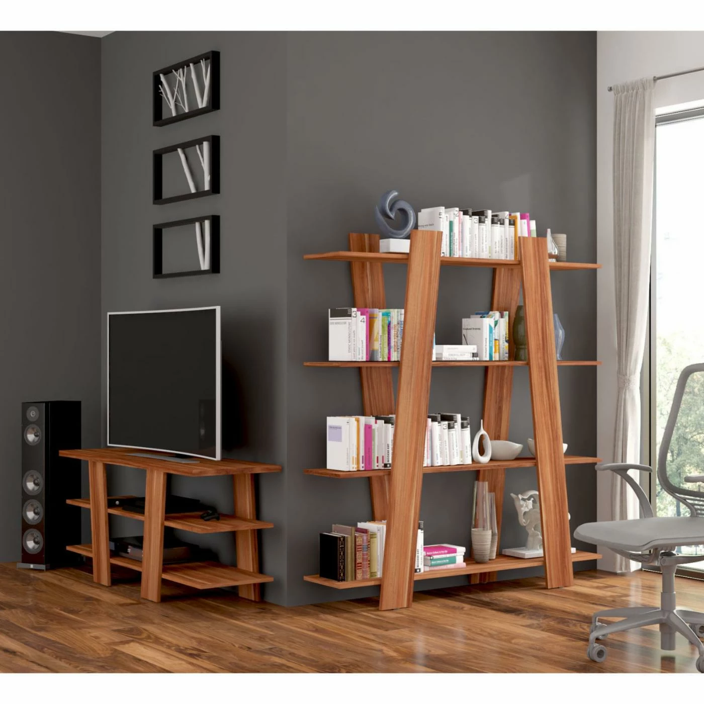 Cheap π Standard Furniture.Agency Via 4 Tier Ladder Bookshelf π₯° - Image 2