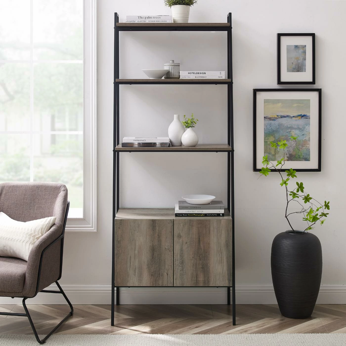Cheap π Leaning & Ladder Manor Park Urban Industrial Ladder Storage Bookcase π€© - Image 2