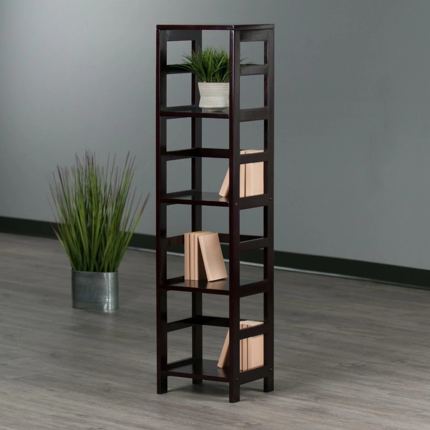 New π Standard Winsome Leo 4-Tier Narrow Wood Bookcase π - Image 2