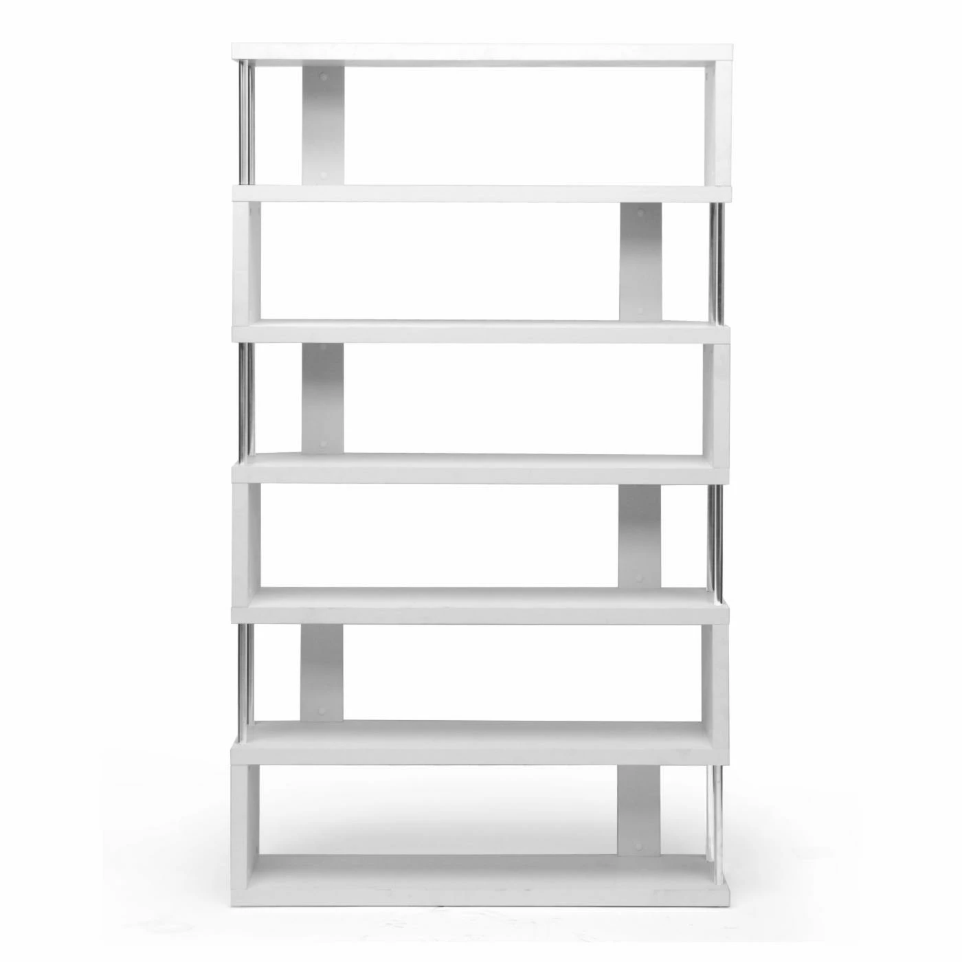 Budget π Decorative Baxton Studio Barnes 6-Shelf Modern Bookcase - White π - Image 2