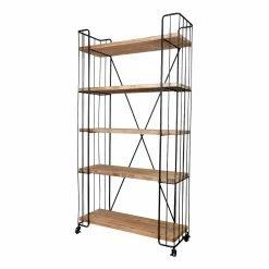 Hot Sale 👍 A & B Home Decorative A & B Home Bookshelf With Casters 🔥