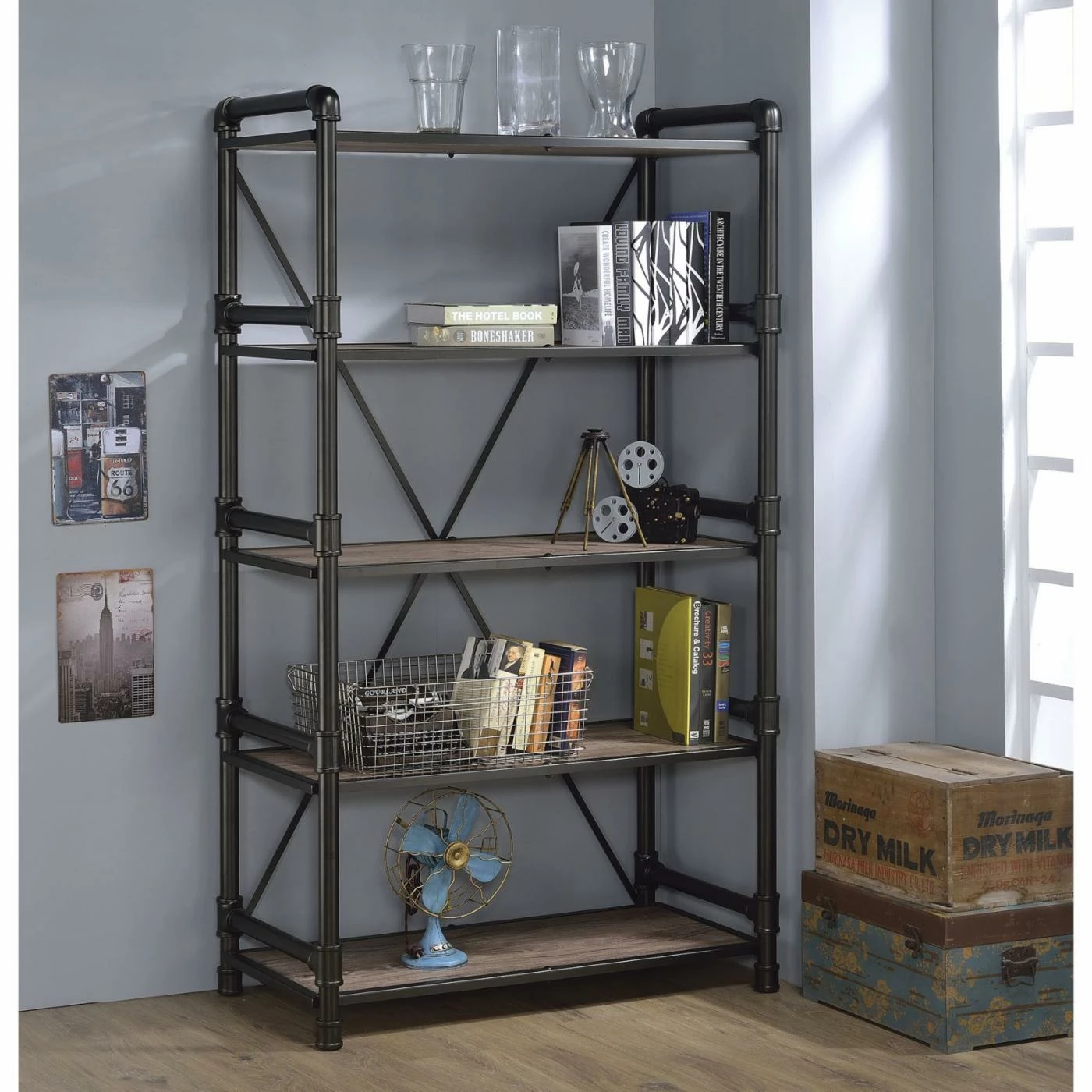 New π Decorative Acme Furniture Caitlin Bookshelf π