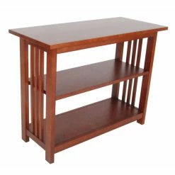 Buy 🛒 Decorative Alaterre Furniture Mission Under Window 2-Shelf Bookshelf, Cherry 🔥
