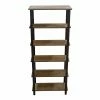 Cheapest 🔔 Decorative Alaterre Furniture Pomona 5-Shelf Metal And Solid Wood Bookcase 🌟