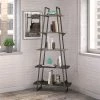 Coupon ⌛ Leaning & Ladder Bush Furniture Refinery A Frame Leaning Bookshelf - Rustic Gray 🔥