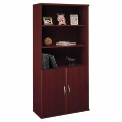 Outlet 🔔 Bush Furniture Decorative Bush Series C Double Bookcase With Doors 😀