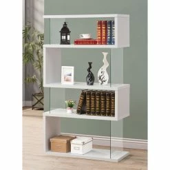 Best Pirce 🛒 Decorative Coaster Furniture Bookcase - Glossy White 🔥
