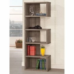 Cheap 🥰 Decorative Coaster Furniture E-Shaped Bookcase 💯
