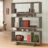 New 👏 Decorative Coaster Furniture Weathered Gray 3-Tier Bookcase ✨