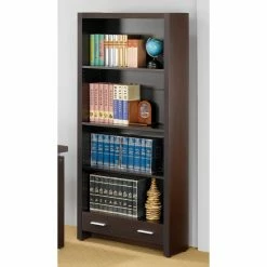 New 🎉 Decorative Coaster Furniture Skylar Bookcase With Drawer 🛒