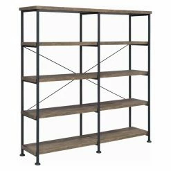 Top 10 🔔 Coaster Furniture Analiese Rustic Industrial Double Decorative Bookcase - Rustic Oak 👍