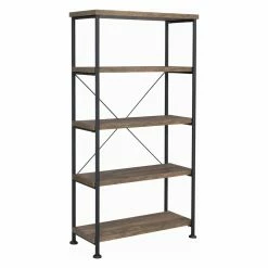 Wholesale 🛒 Coaster Furniture Analiese Rustic Industrial Decorative Bookcase - Rustic Oak 🛒