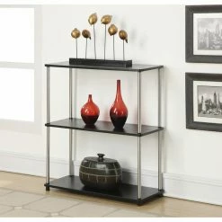 New 👍 Decorative Convenience Concepts Designs2Go 3-Tier Bookshelf 🔥