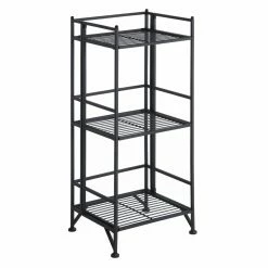 Discount 😀 Standard Convenience Concepts XTRA-Storage 3 Tier Folding Metal Shelf Bookcase 😍