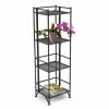 Best Sale 🔔 Standard Convenience Concepts XTRA-Storage 4 Tier Folding Metal Shelf Bookcase 🔔