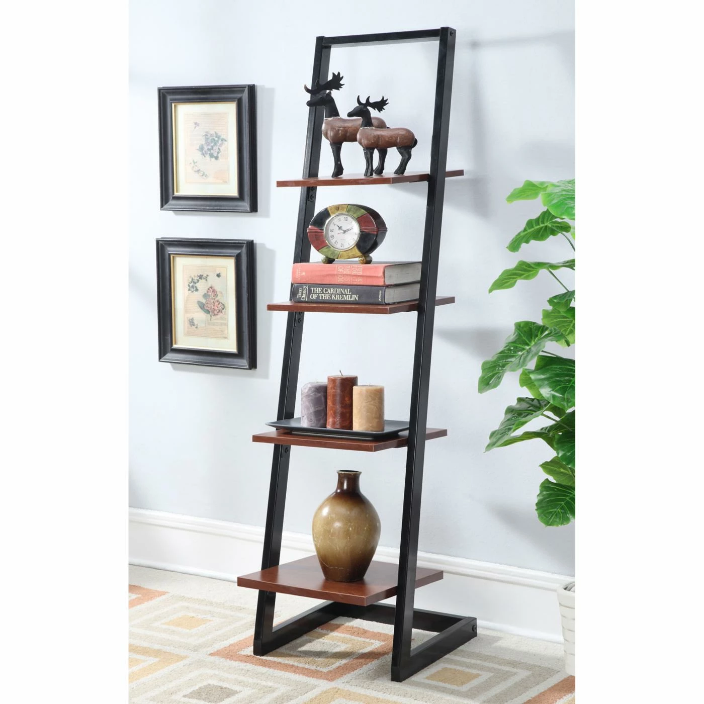 Coupon π Leaning & Ladder Convenience Concepts 4 Tier Ladder Bookshelf βοΈ