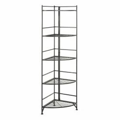 Best Sale 😉 Convenience Concepts 5 Tier Folding Metal Corner Shelf 🌟