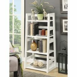 Deals 😉 Leaning & Ladder Convenience Concepts Trestle Bookcase ⭐