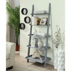 Promo 🎉 Leaning & Ladder Convenience Concepts American Heritage Bookshelf Ladder 🌟